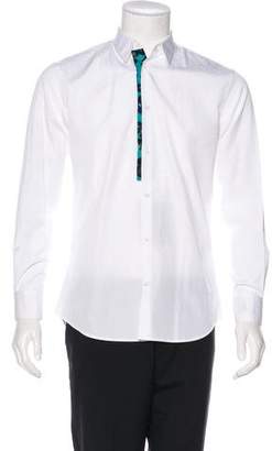DSQUARED2 Floral-Trim Woven Shirt w/ Tags