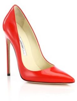 Brian Atwood Point-Toe Patent Leather Pumps