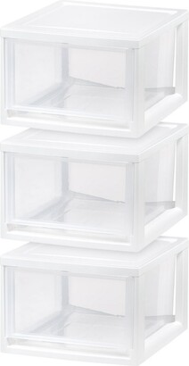 Iris USA 2Pack 47QT Extra Large Stackable Plastic Storage Drawers, White