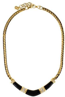 Christian Dior Crystal & Enamel Collar Necklace
