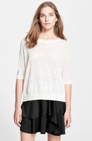 Thumbnail for your product : Halston Mixed Media Sweater