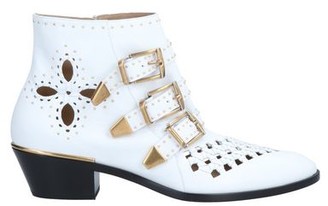 chloe white booties