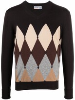 Thumbnail for your product : Ballantyne Diamond-Print Cashmere Jumper