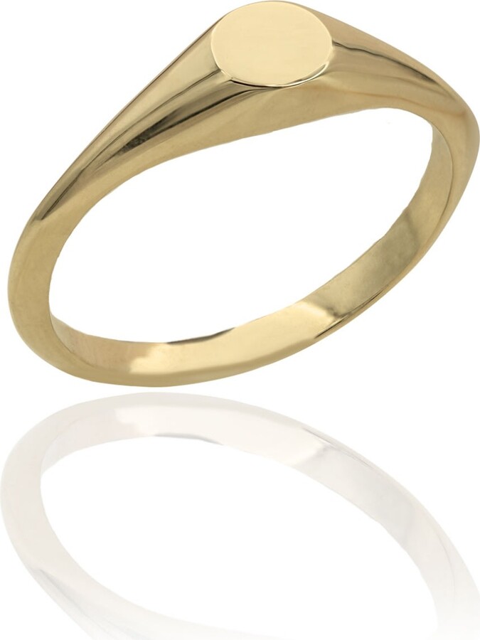 Valaythen Women's Gold Mini Signet Stacking Ring - ShopStyle