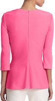 Thumbnail for your product : St. John Milano Stretch-Wool Peplum Top