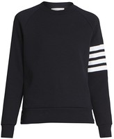 Thumbnail for your product : Thom Browne Striped Raglan Sleeve Sweater