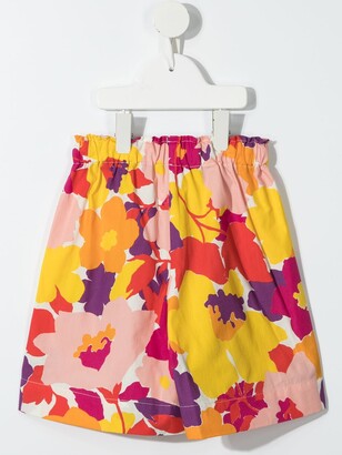 Il Gufo Floral-Print Drawstring Shorts