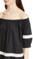 Thumbnail for your product : Kate Spade Women's Off The Shoulder Poplin Dress
