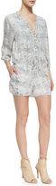 Thumbnail for your product : Joie Amara B Silk Snake-Printed Short Jumpsuit
