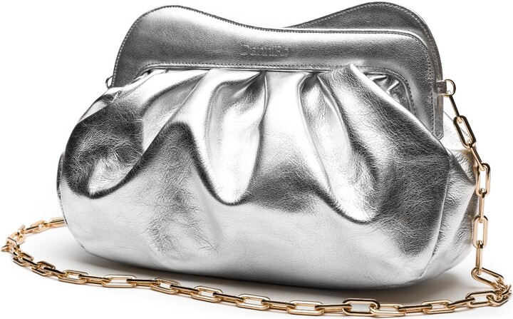 Danni Ro Women's Lisbon Large Clutch Silver ShopStyle