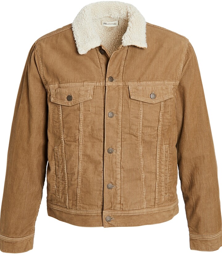 brown corduroy sherpa jacket