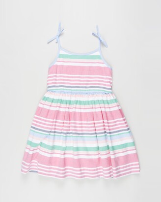 Polo Ralph Lauren Girl's Pink Stripe Dresses - Oxford Stripe Dress - Kids  (size 2-4 years) - Size 3 YRS at The Iconic - ShopStyle