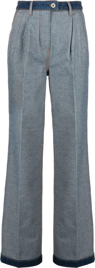 Sonia Rykiel High-Rise Upside-Down Straight-Leg Jeans