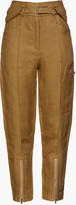 Thumbnail for your product : IRO Tria Belted Linen And Cotton-blend Straight-leg Pants