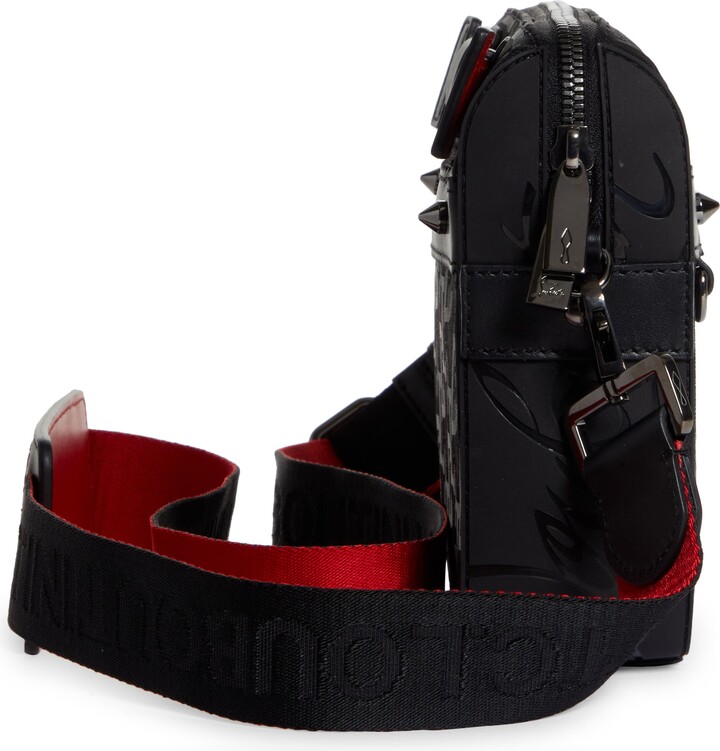 Loubifunk - Crossbody bag - Grained calf leather and spikes - Black - Christian  Louboutin