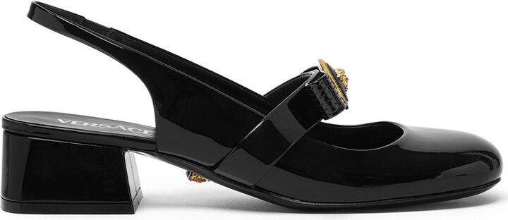 Versace Gianni Ribbon Patent Leather Pumps
