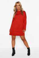 Thumbnail for your product : boohoo Plus High Neck Oversized T-Shirt Dress