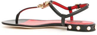 Dolce & Gabbana Sandals With Logo Buckle