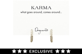 Thumbnail for your product : Dogeared Exclusive for ASOS Tiny Sparkle Karma Sterling Silver Hoop Earrings
