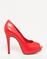 Thumbnail for your product : Le Château Brazilian-Made Leather Peep Toe Pump