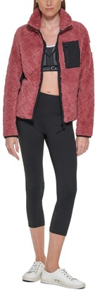 Calvin Klein Performance Women's Diamond-Pattern Fleece Jacket - ShopStyle