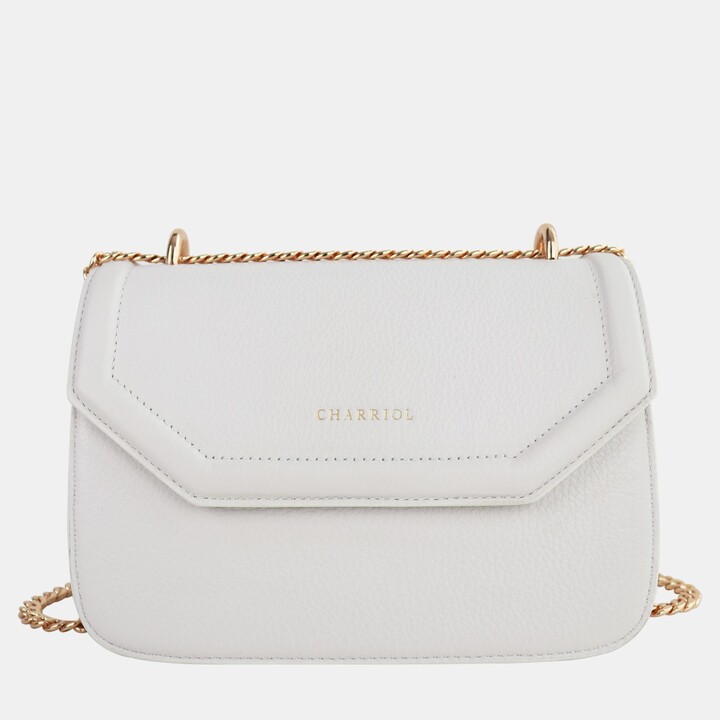 Charriol Offwhite Leather Twilight Handbag
