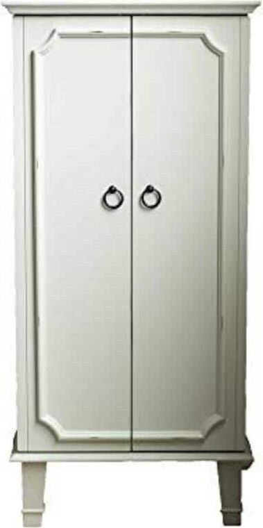 HIVES HONEY Charlize White Jewelry Armoire 40 in. H x 19 in. W x 13.75 in. D