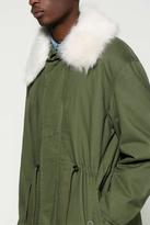 Thumbnail for your product : boohoo Fishtail Cotton Canvas Parka with Faux Fur Trim