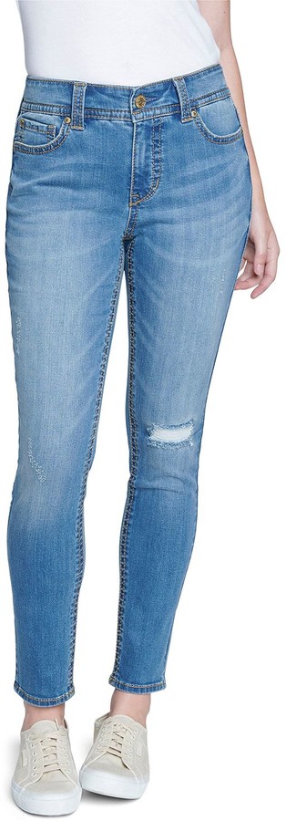 womens jeans with thick white stitching
