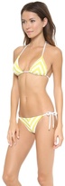 Thumbnail for your product : Vitamin A Natalie Mitre Stripe Halter Bikini Top