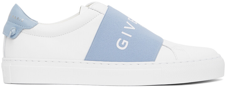 Givenchy White & Blue Elastic Urban Knots Sneakers - ShopStyle