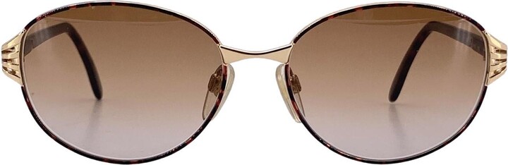 Valentino Garavani Valentino Vintage Gold Metal Oval Sunglasses Mod. V433 55/16 135mm