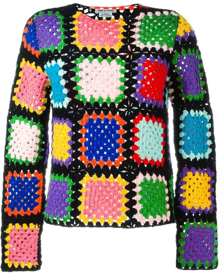 Comme Des Garçons Vintage crochet sweater - ShopStyle Crewnecks ...