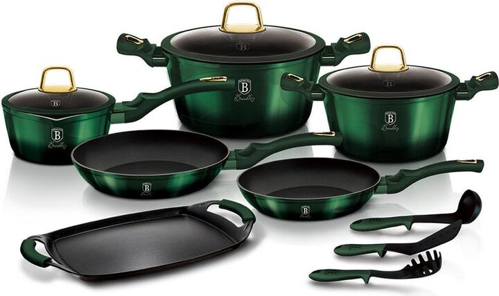 Berlinger Haus Berlinger Haus 12-Piece Kitchen Cookware Set Emerald  Collection - Green - ShopStyle