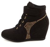 Thumbnail for your product : Charlotte Russe Rhinestone Studded Wedge Sneaker