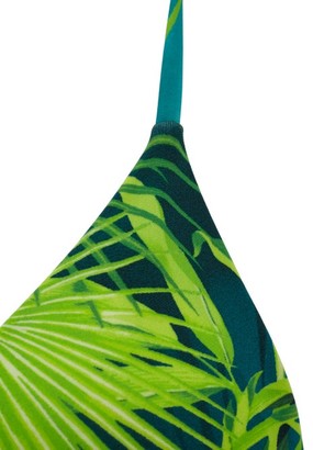 Versace Jungle-print Triangle Bikini Top - Green Print