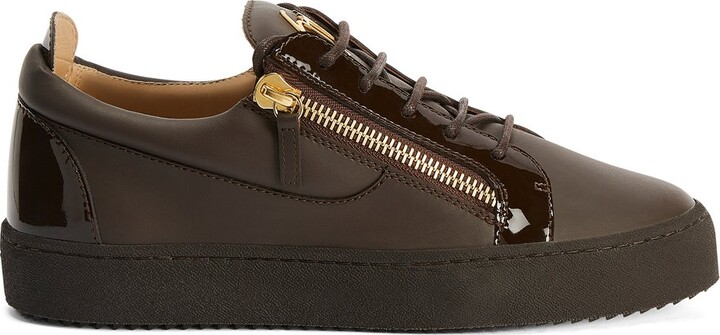 Giuseppe Zanotti Frankie Zip Detailed Lace-Up Sneakers