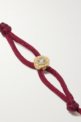 Octavia Elizabeth + Net Sustain Parachute Nesting Gem 18-karat Recycled Gold, Diamond And Cord Bracelet - one size