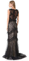 Thumbnail for your product : Monique Lhuillier Sleeveless Ruffle Gown