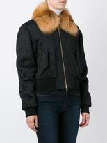 Thumbnail for your product : Lanvin fox fur collar bomber jacket