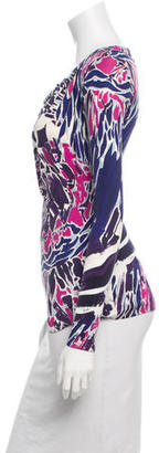 Emilio Pucci Printed Sequin Embellished Top