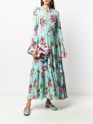 La DoubleJ Pleated Skirt Floral Print Dress