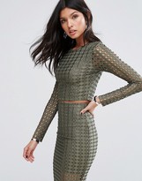 Thumbnail for your product : Missguided Holey Fabric Top Co-Ord