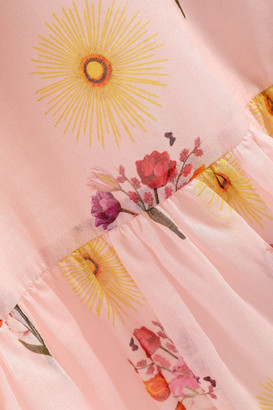 Borgo de Nor Lou Lou Ruffled Floral-print Cotton Mini Dress