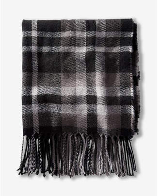 Express fringed plaid scarf