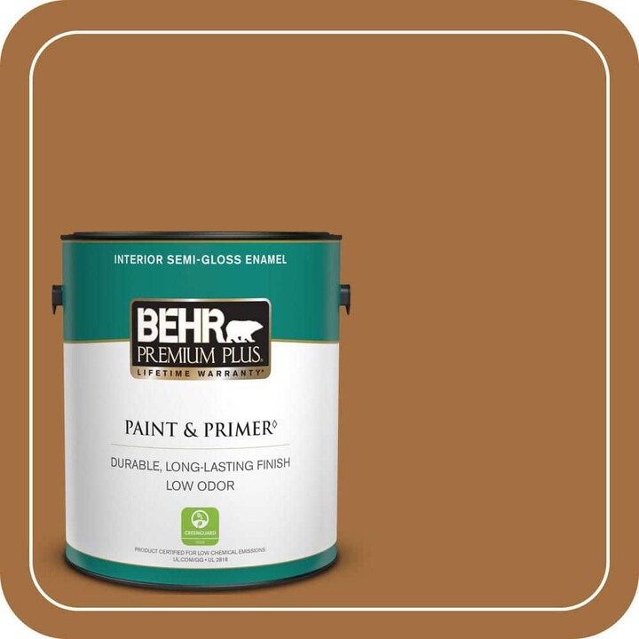 BEHR PREMIUM PLUS 1 gal. #MQ4-05 Castellina Semi-Gloss Enamel Low Odor Interior Paint & Primer