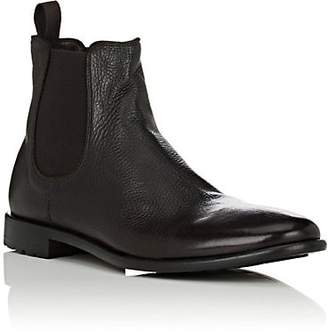 Barneys New York Men's Washed Leather Chelsea Boots - Brown