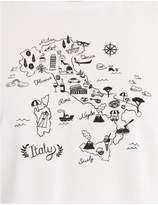 Thumbnail for your product : Miss Shop Perfect Tee - Viva L'Italia Map Print