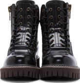 Thumbnail for your product : McQ Black Grained & Buffed Leather Mid Boots