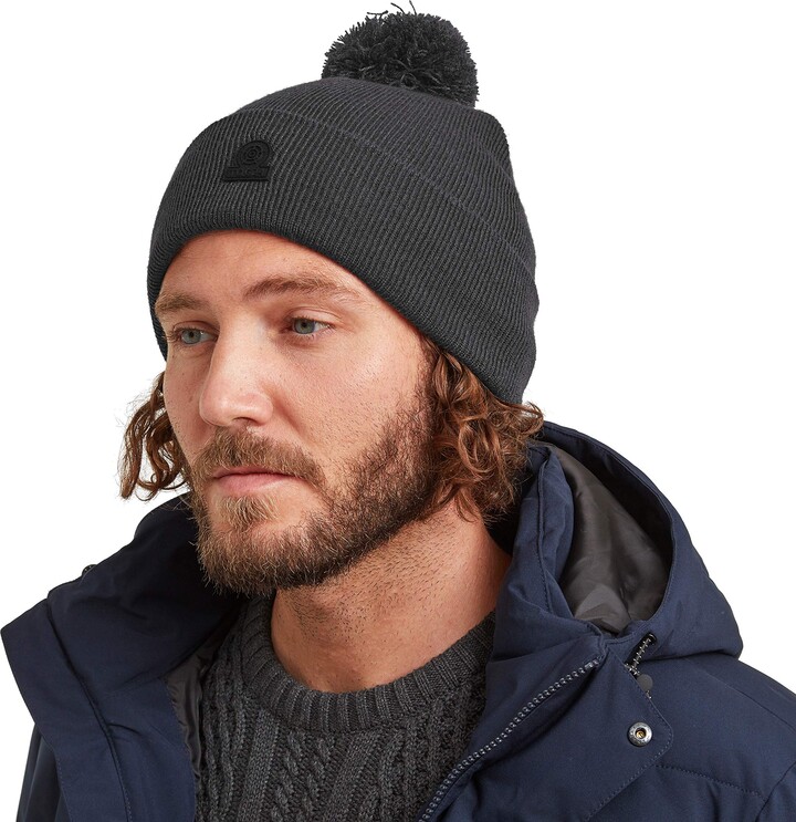 TOG 24 Bowden Men's Knitted Bobble Hat with Small Yarn PomPom Coal